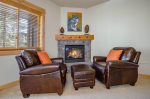 Cozy Seating Around the Master Bedroom Fireplace